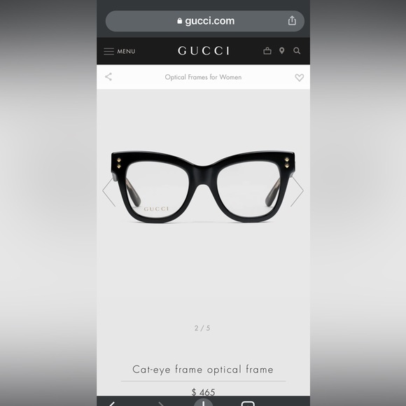 NWT GUCCI WOMENS GLASSES GG10820 BLACK WITH CASE AND LENS CLOTH - Picture 15 of 16